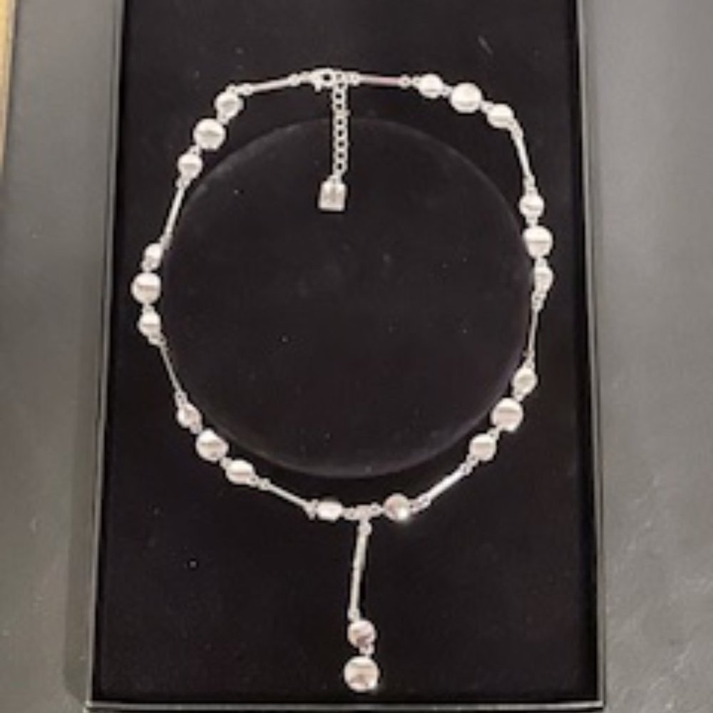 Chaps Silver Pearl Necklace
